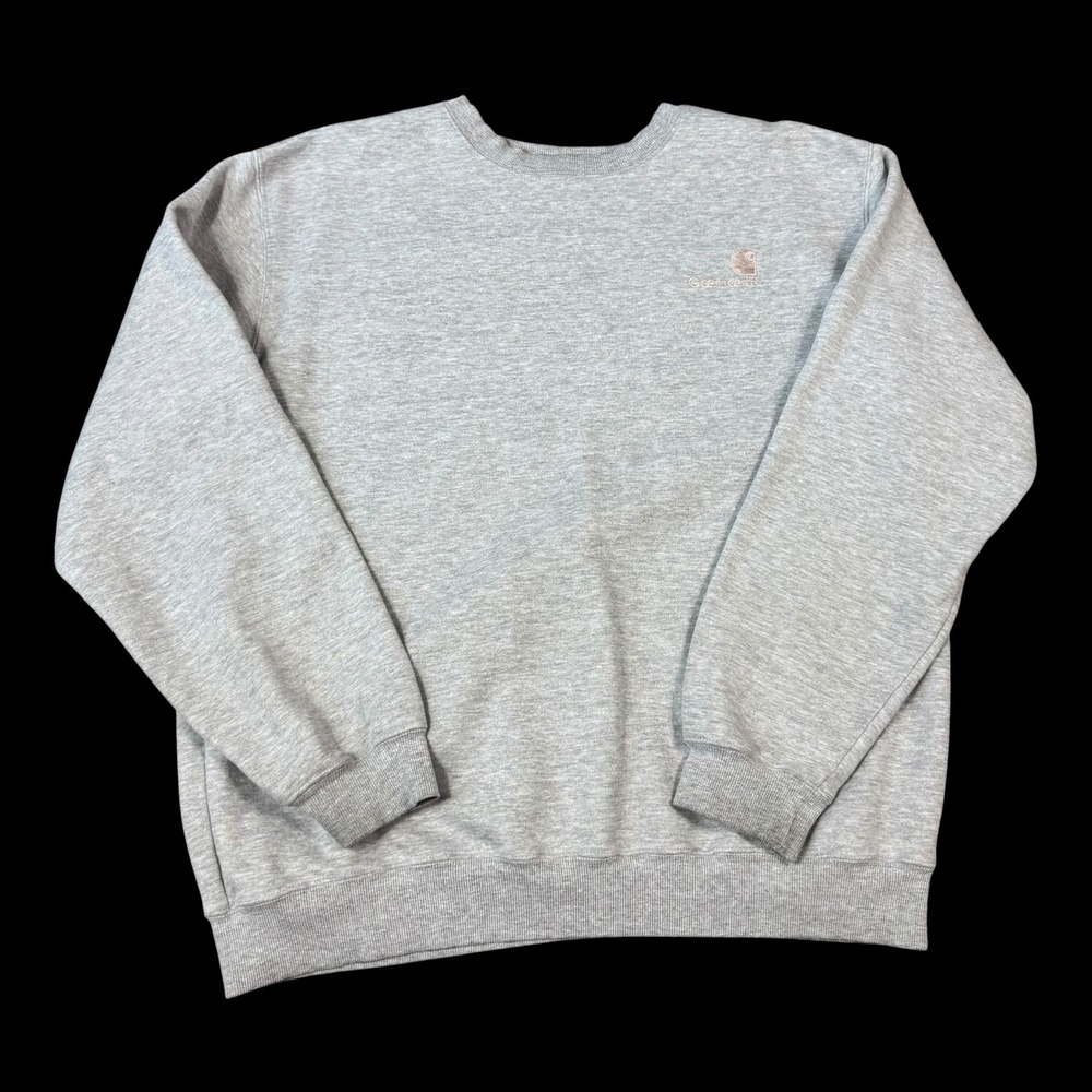 Vintage Carhartt Embroidered Logo Gray Crewneck Sweatshirt Men's Large‎
